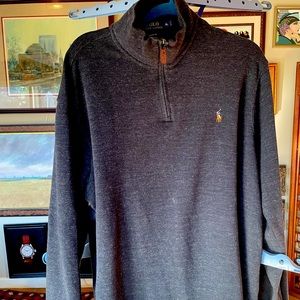 Polo 3/4 zip pullover sweater